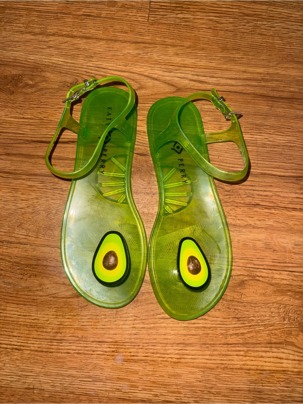Katy Perry Collections Neon Green Avocado Jelly Sandals